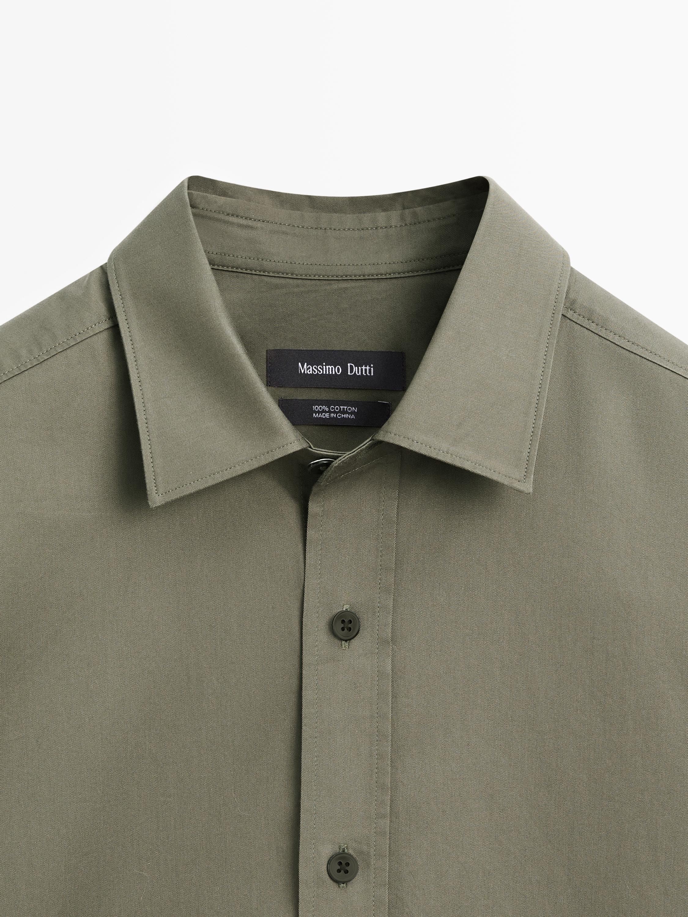 Regular-fit 100% cotton shirt